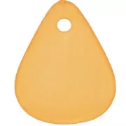 17mm smooth flower petals in frosted acrylic - Orange x15