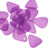 17mm smooth flower petals in frosted acrylic - Plum x15