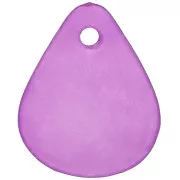 17mm smooth flower petals in frosted acrylic - Plum x15