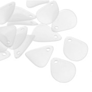 17mm smooth flower petals in frosted acrylic - White x15|raw }}