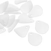 17mm smooth flower petals in frosted acrylic - White x15