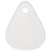 17mm smooth flower petals in frosted acrylic - White x15