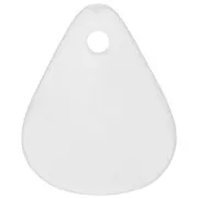 17mm smooth flower petals in frosted acrylic - White x15