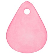 17mm smooth flower petals in frosted acrylic - Dark Pink x15