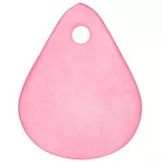 17mm smooth flower petals in frosted acrylic - Dark Pink x15