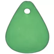 17mm smooth flower petals in frosted acrylic - Dark Green x15