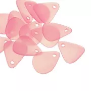 17mm smooth flower petals in frosted acrylic - Nude x15