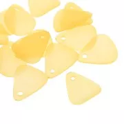 17mm smooth flower petals in frosted acrylic - Light Orange x15