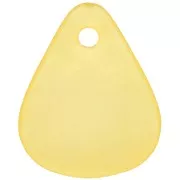 17mm smooth flower petals in frosted acrylic - Light Orange x15