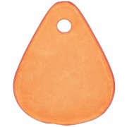 17mm smooth flower petals in frosted acrylic - Dark Orange x15