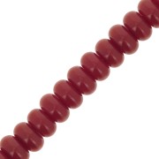 8x5mm Round beads - Heishi glass - Burgundy x40cm