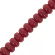 Rondelle beads - 8x5 mm Glass Heishi Beads - Burgundy, 38 cm
