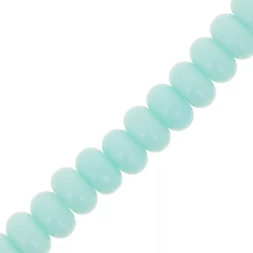 8x5mm Round beads - Heishi glass - Sky Blue x40cm