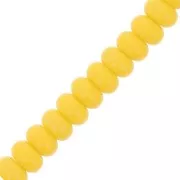 8x5mm Round beads - Heishi glass - Dark Yellow x40cm