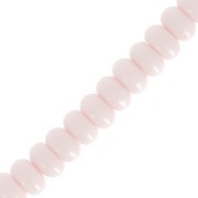 Rondelle beads - 8x5 mm Glass Heishi Beads - Nude x 38 cm