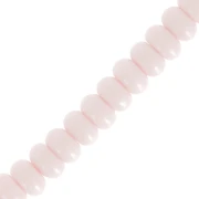 Rondelle beads - 8x5 mm Glass Heishi Beads - Nude x 38 cm