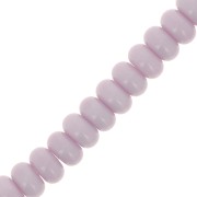 8x5mm Round beads - Heishi glass - Lilac x40cm