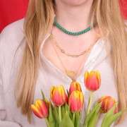 8x5mm Round beads - Heishi glass - Lilac x40cm