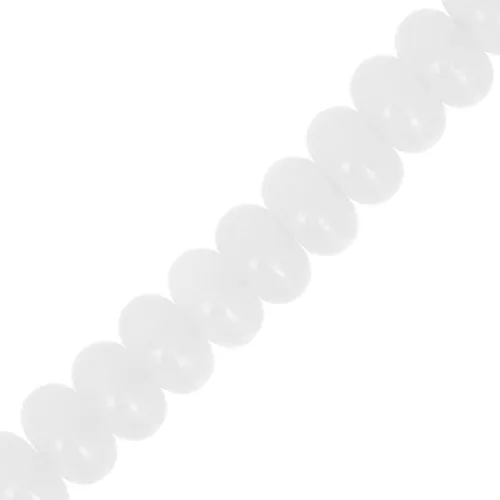 8x5mm Round beads - Heishi glass - Transparent x40cm
