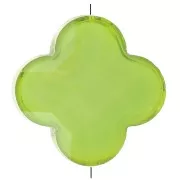 Green - 12mm Glass faceted Clover bead - Green x1 12mm Glass faceted Clover bead - Green x1