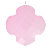 12mm Glass faceted Clover bead - Light Pink x1|raw }}