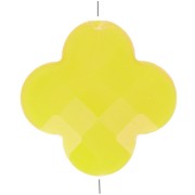12mm Glass faceted Clover bead - Yellow x1|raw }}