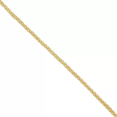 Double ring cable mesh chain 3 mm - Doré à l'or fin x1m