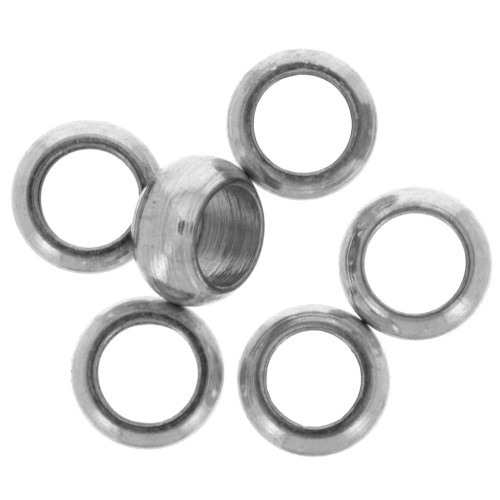 4mm 316 stainless steel round crimp beads x25