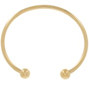 170mm Bracelet with 2 balls - Fine Gold plated x1|raw }}