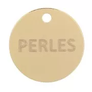 6mm round charms to be Customised with logo or brand - Gold filled x100
