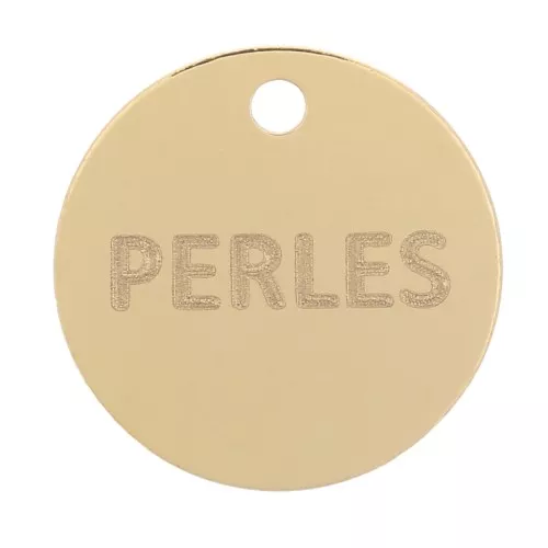 6mm round charms to be Customised with logo or brand - Gold filled x100