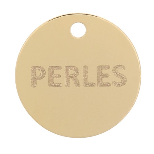 8mm round charms to be Customised with logo or brand - Gold filled x100