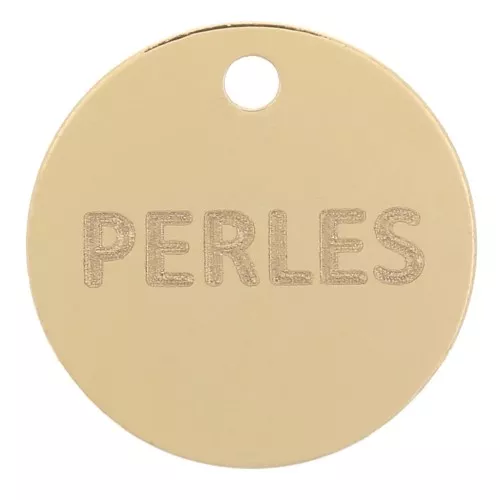10mm round charms to be Customised with logo or brand - Gold filled x100