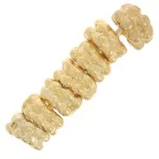 4mm Flower shape roundels - Fine Gold plated x10