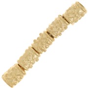 7x5mm Beads worked tubes - Fine Gold plated x5