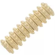 7mm Round spacer beads with small balls - Fine Gold Plated x10