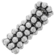7mm Flower spacer beads - Antique silver Tone x10