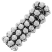7mm Flower spacer beads - Antique silver Tone x10