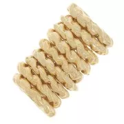 5mm Rope effect rondelle spacer beads - Fine Gold plated x10