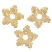 7mm star Round spacer beads - Fine Gold Plated x10|raw }}