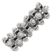 7mm star Round spacer beads - Antique silver tone x10