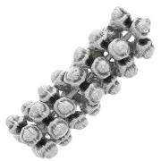 7mm star Round spacer beads - Antique silver tone x10