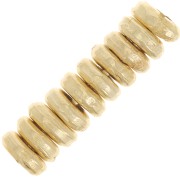 5mm Smooth rondelle beads - Fine Gold Plated x10