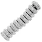 5mm Smooth rondelle beads - Antique silver Tone x10