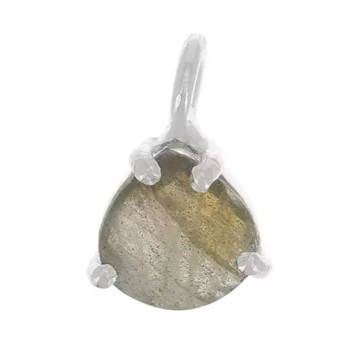10x7mm 925 St. Silver faceted triangle Pendant with claw setting - Labradorite x1