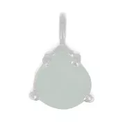 10x7mm 925 St. Silver faceted triangle Pendant with claw setting - Amazonite x1