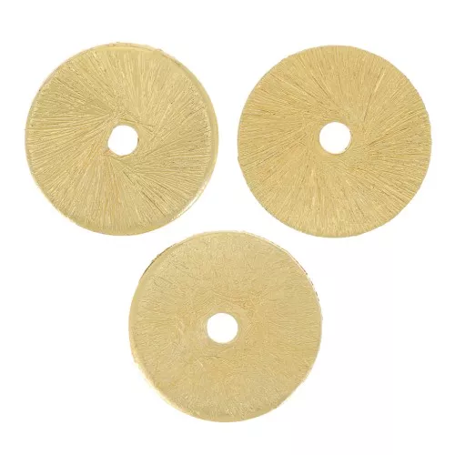 8x0.8mm Heishi rondelle beads brushed effect - Gold Tone x5g approx 15pcs