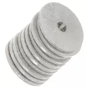 12x0.8mm Heishi rondelle beads brushed effect Silver x5g approx 6pcs