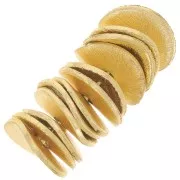 8x0.8mm Heishi rondelle beads wavy brushed effect - Gold Tone x5g approx 15pcs