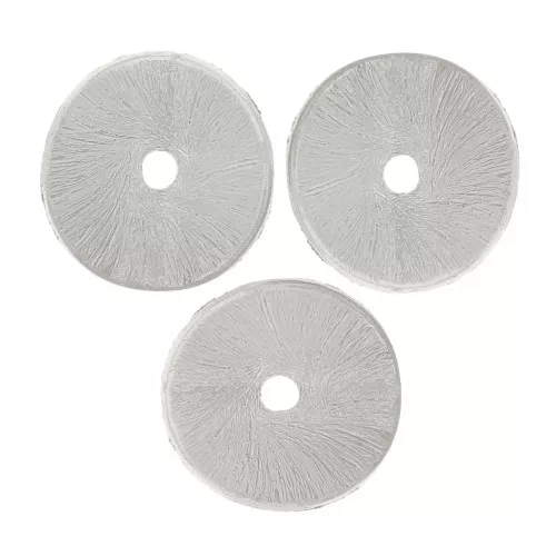 8x0.8mm Heishi rondelle beads wavy brushed effect Silver x5g approx 15pcs